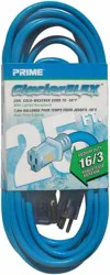 Prime Wire & Cable Glacier Flex Cold Weather Extension Cord - SJTW 16/3 - 25 ft