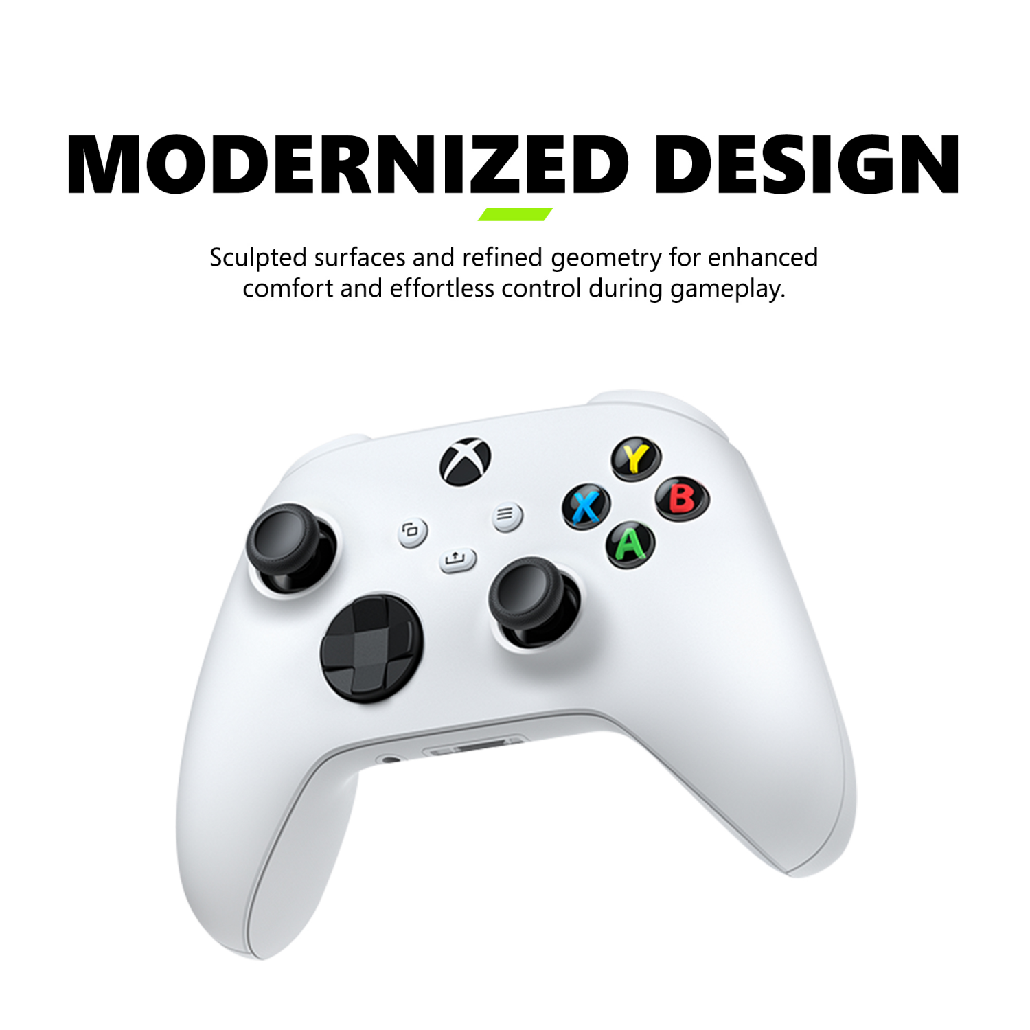 slide 7 of 7, Microsoft Xbox Series X|S Wireless Controller, Robot White, 1 ct