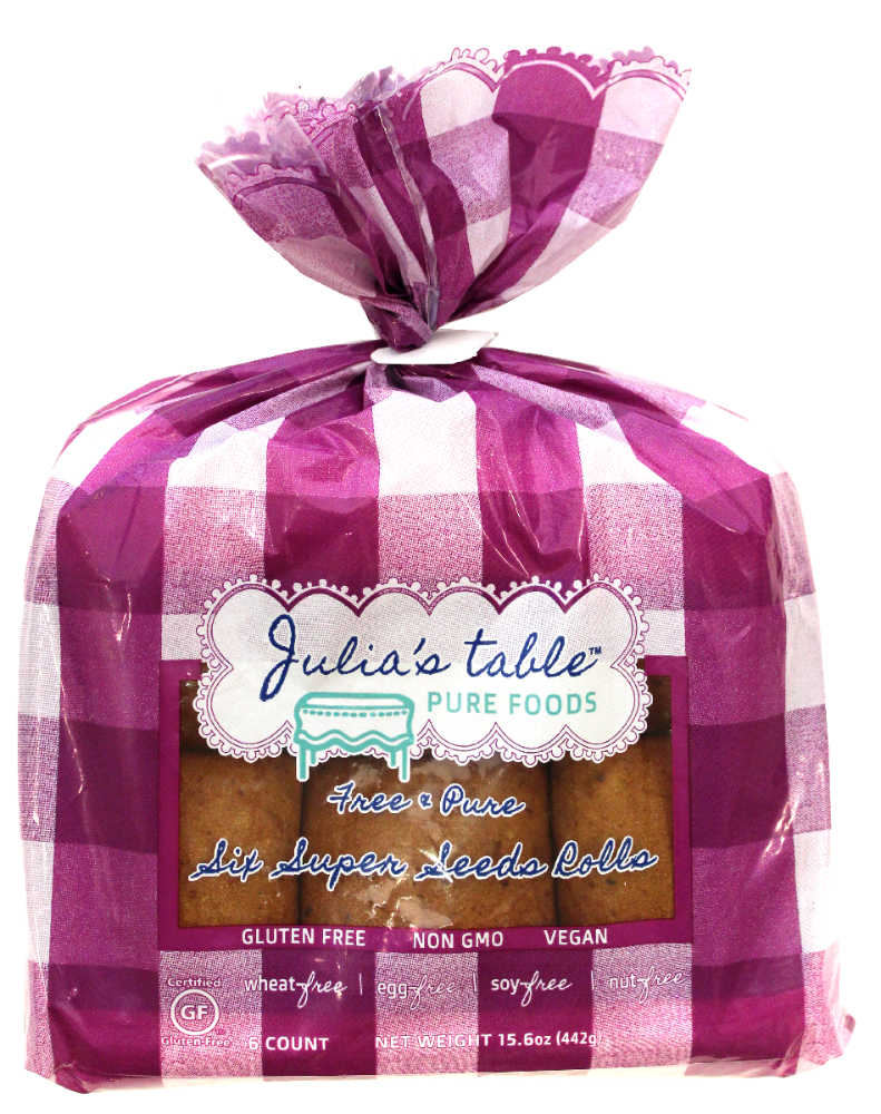 slide 1 of 1, Julia's table Gluten Free Super Seed Rolls, 15.6 oz