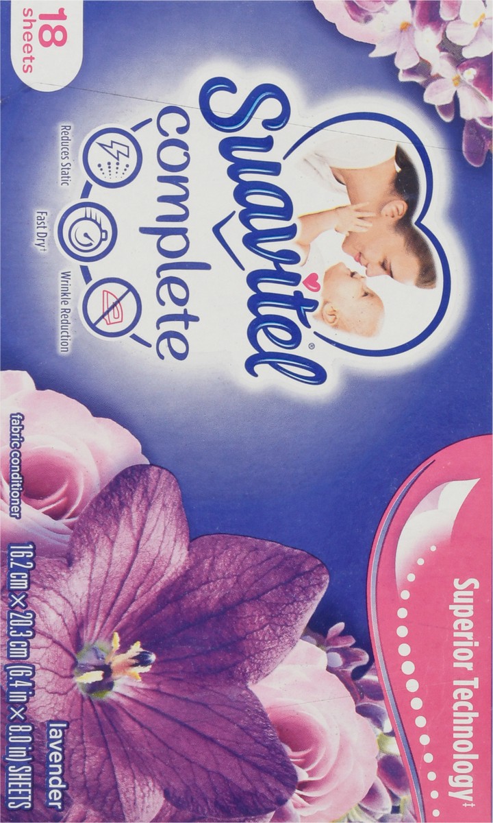 slide 6 of 9, Suavitel Complete Lavender Fabric Conditioner Sheets 18 ea, 18 ct