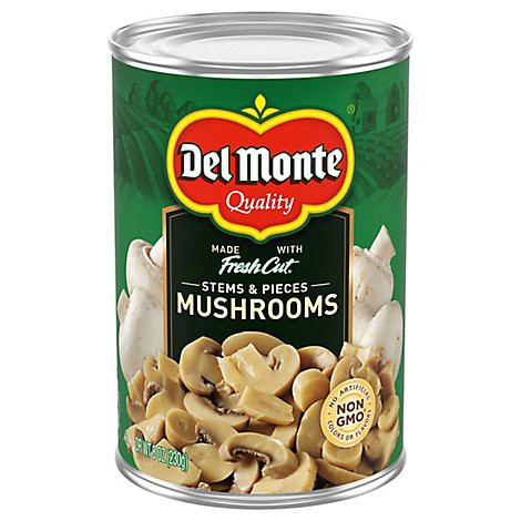 slide 1 of 1, Del Monte Mushrooms Stems And Pieces Can 8 Oz - 8 OZ, 8 oz