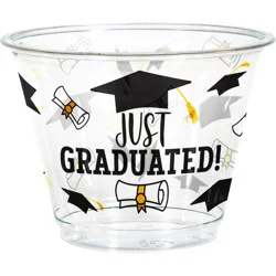 Creative Converting Grad Plastic Tumbler, 9oz., 8 Ct.