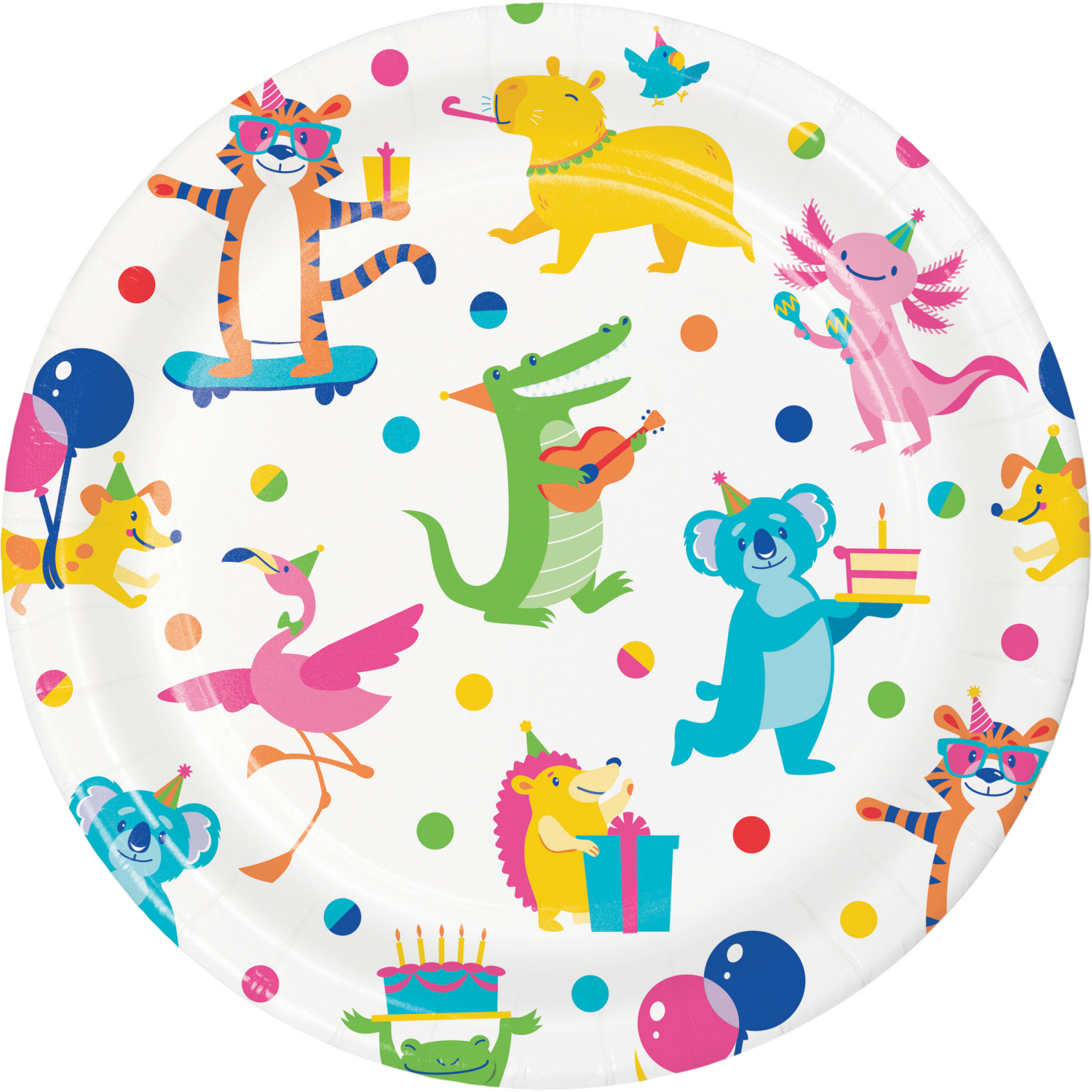 slide 1 of 1, Say Hooray Animal Jamboree Dinner Plate, 8ct., 8 ct