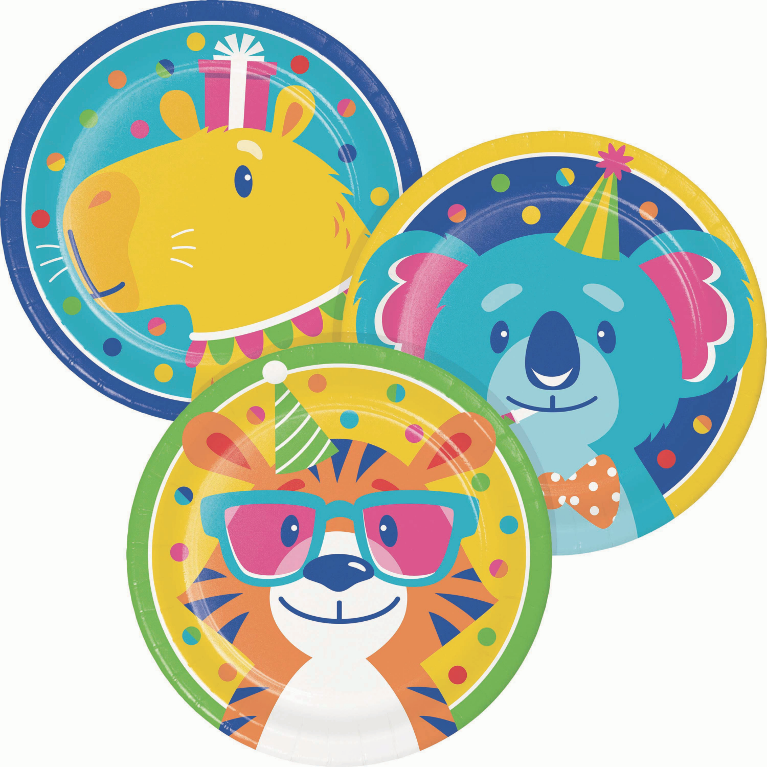 slide 1 of 1, Say Hooray Animal Jamboree Lunch Plate, 8 Ct., 8 ct