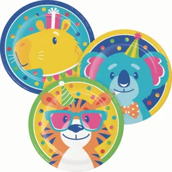 Say Hooray Animal Jamboree Lunch Plate, 8 Ct.