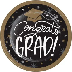 Creative Converting Glowing Grad Lunch Plate, 25 Ct.