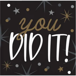 Creative Converting Glowing Grad Beverage Napkin, 50 Ct.