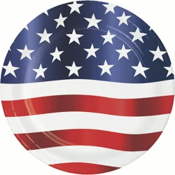 Creative Converting Festive Flag Lunch Plate, 8 Ct.