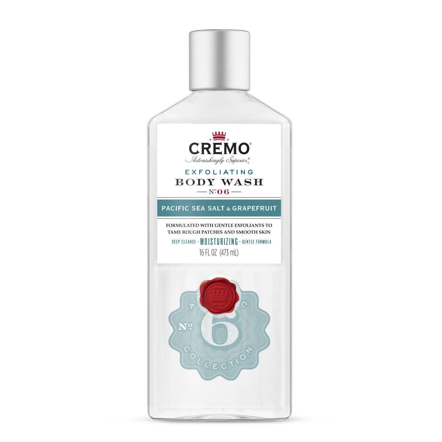 Cremo Exfoliating Body Wash Pacific Sea Salt and Grapefruit 16 fl oz