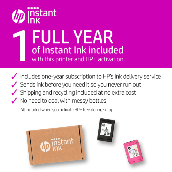 slide 9 of 10, HP Officejet Pro 8034e Wireless Color All-In-One Printer With 1 Full Year Instant Ink With + (1l0j0a), 1 ct