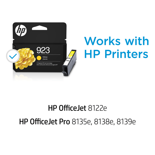 slide 9 of 10, Hp 923 Yellow Original Ink Cartridge, 4K0T2Ln, 1 ct
