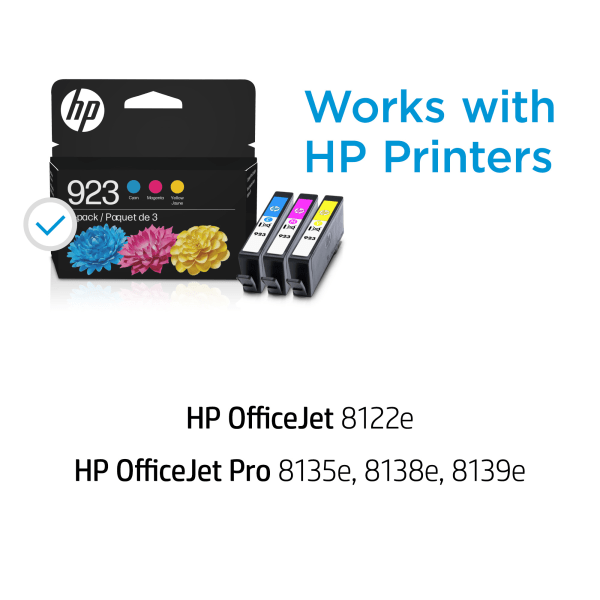 slide 7 of 10, Hp 923 Standard Yield Cmy Original Ink Cartridge 3-Pack, 1 ct