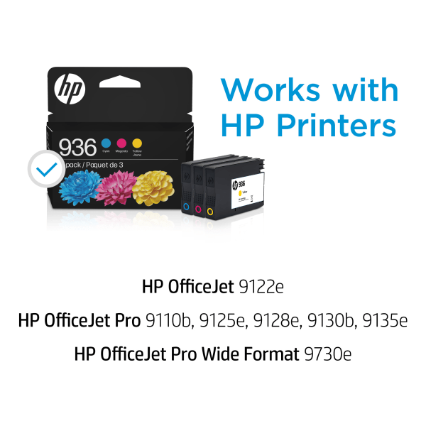 slide 9 of 10, Hp 936 Standard Yield Cmy Original Ink Cartridge 3-Pack, 1 ct