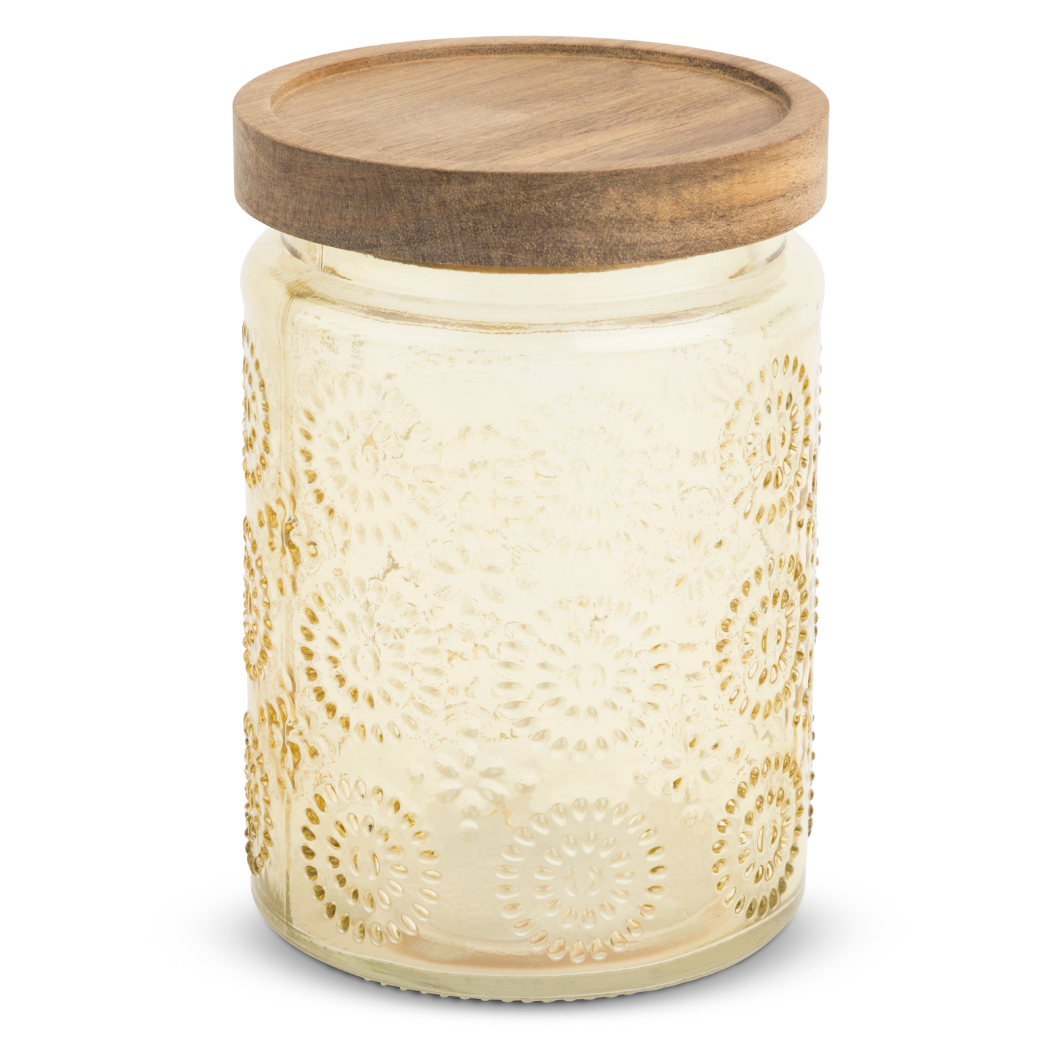 slide 2 of 3, Core Bamboo Core Acacia Lid Canister Glass Honey 23.7Oz, 23.7 oz