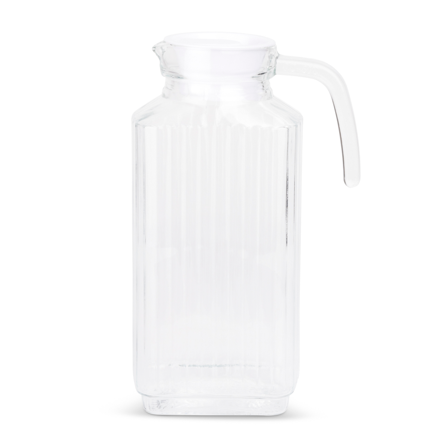 slide 2 of 2, Core Bamboo Bklyn Steel Ribbed Pitcher Glass Clear 57Oz, 57 oz
