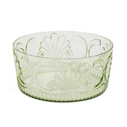 CORE BAMBOO Medici Embossed Floral Serving Bowl Grn