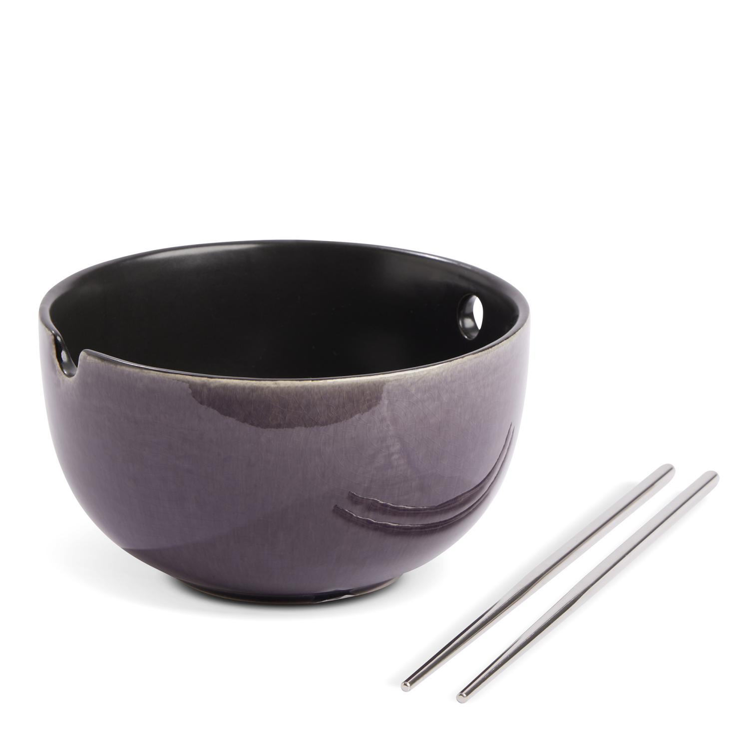 slide 2 of 3, Core Bamboo Medici Ramen Bowl 24.5Oz Purp, 24.5 oz