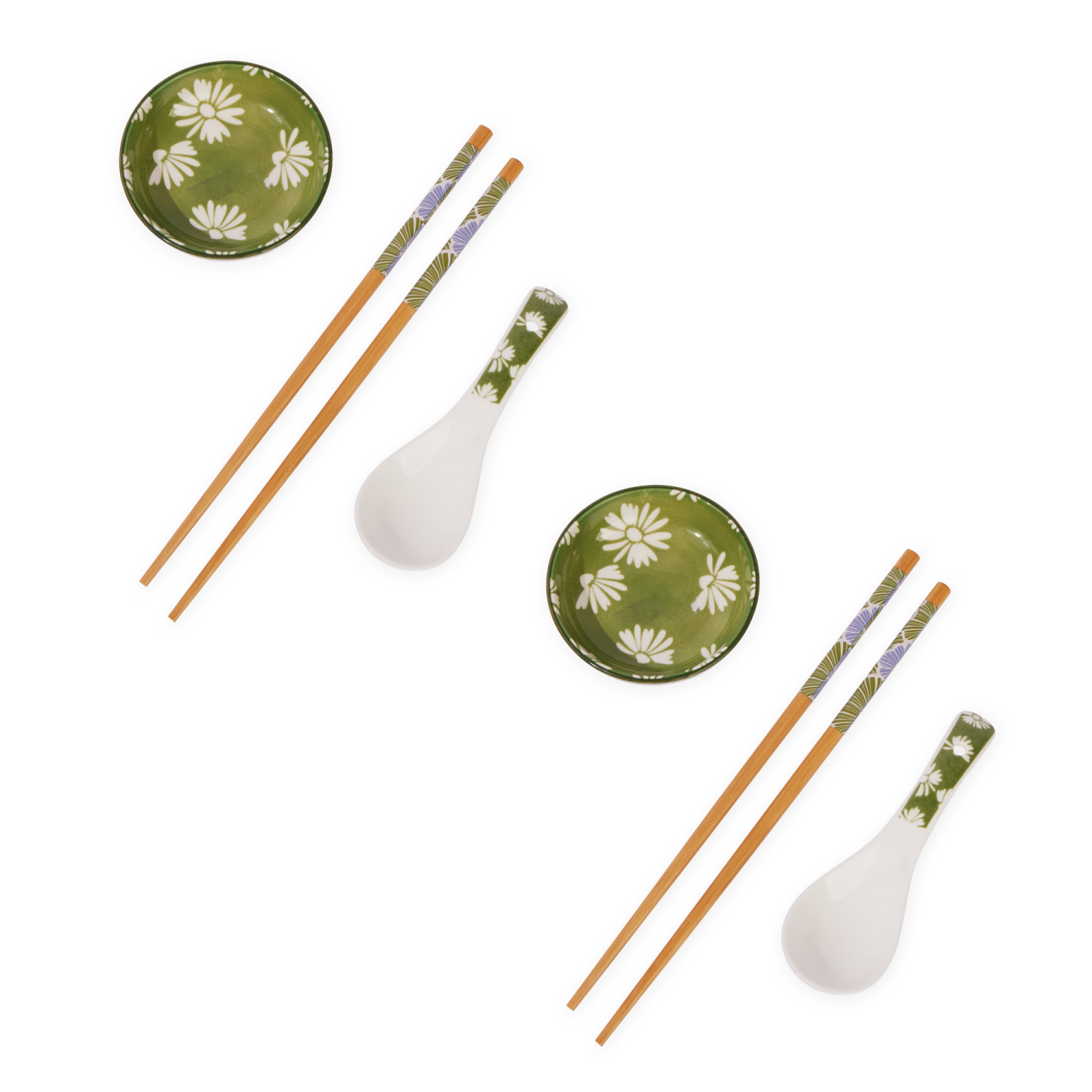 slide 2 of 2, Core Bamboo Medici Sushi Serving Set Green 10Pc, 10 ct
