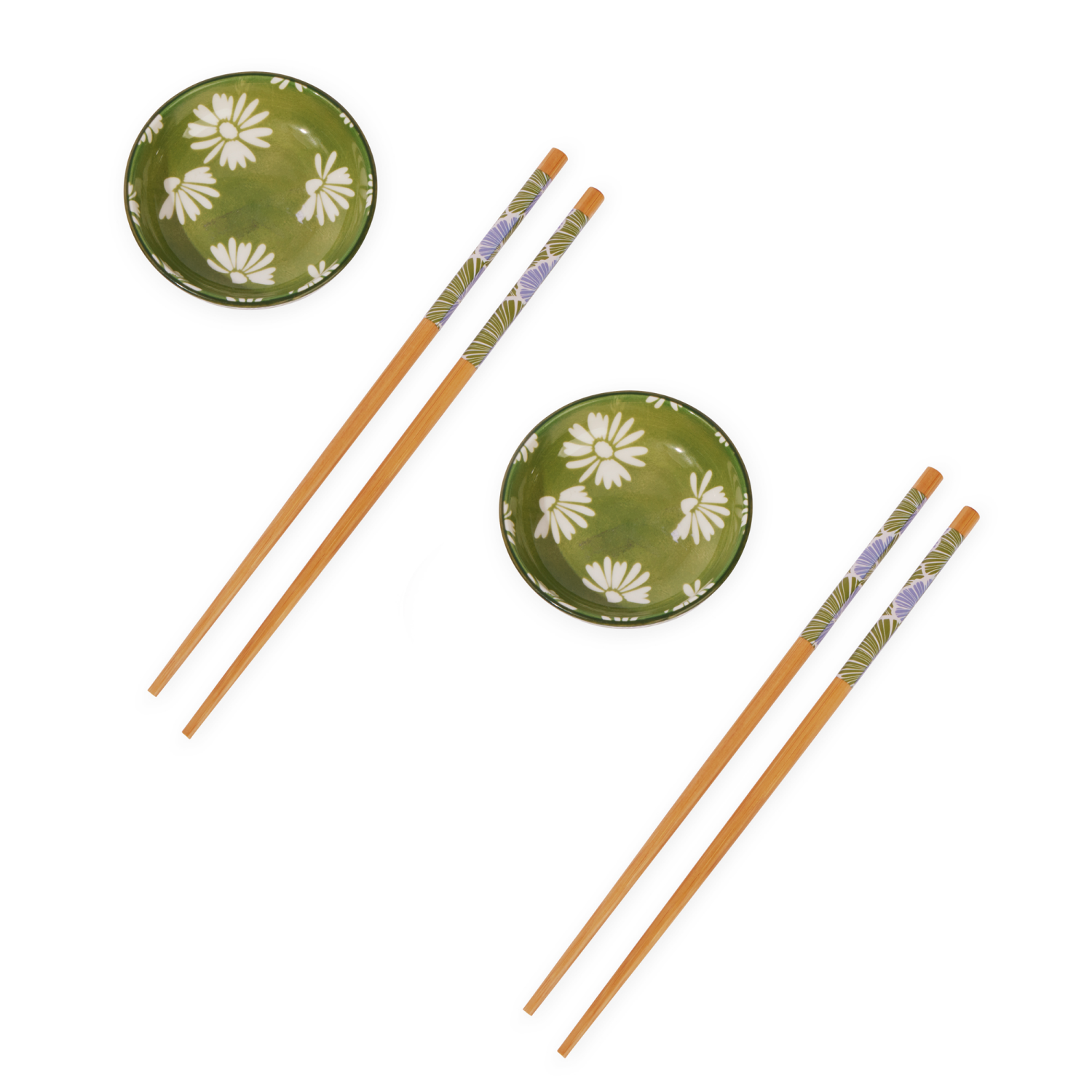 slide 2 of 2, Core Bamboo Medici Sushi Serving Set Green 6Pc, 6 ct