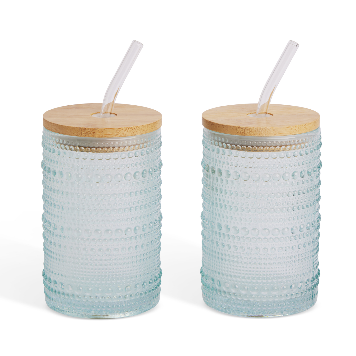 slide 2 of 2, CORE BAMBOO Medici 2pc Dotted Glass Tumbler Rain 22oz, 2 ct; 22 oz