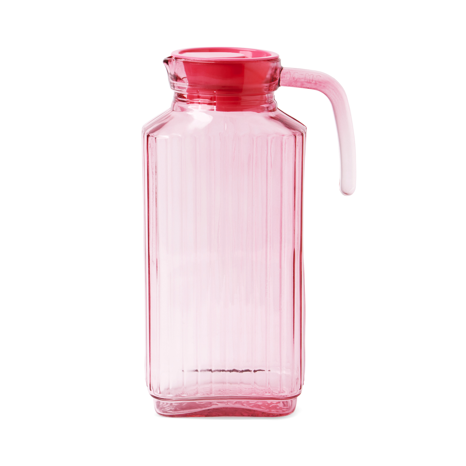 slide 2 of 2, Core Bamboo Bklyn Steel Ribbed Pitcher Glass Rose 57Oz, 57 oz
