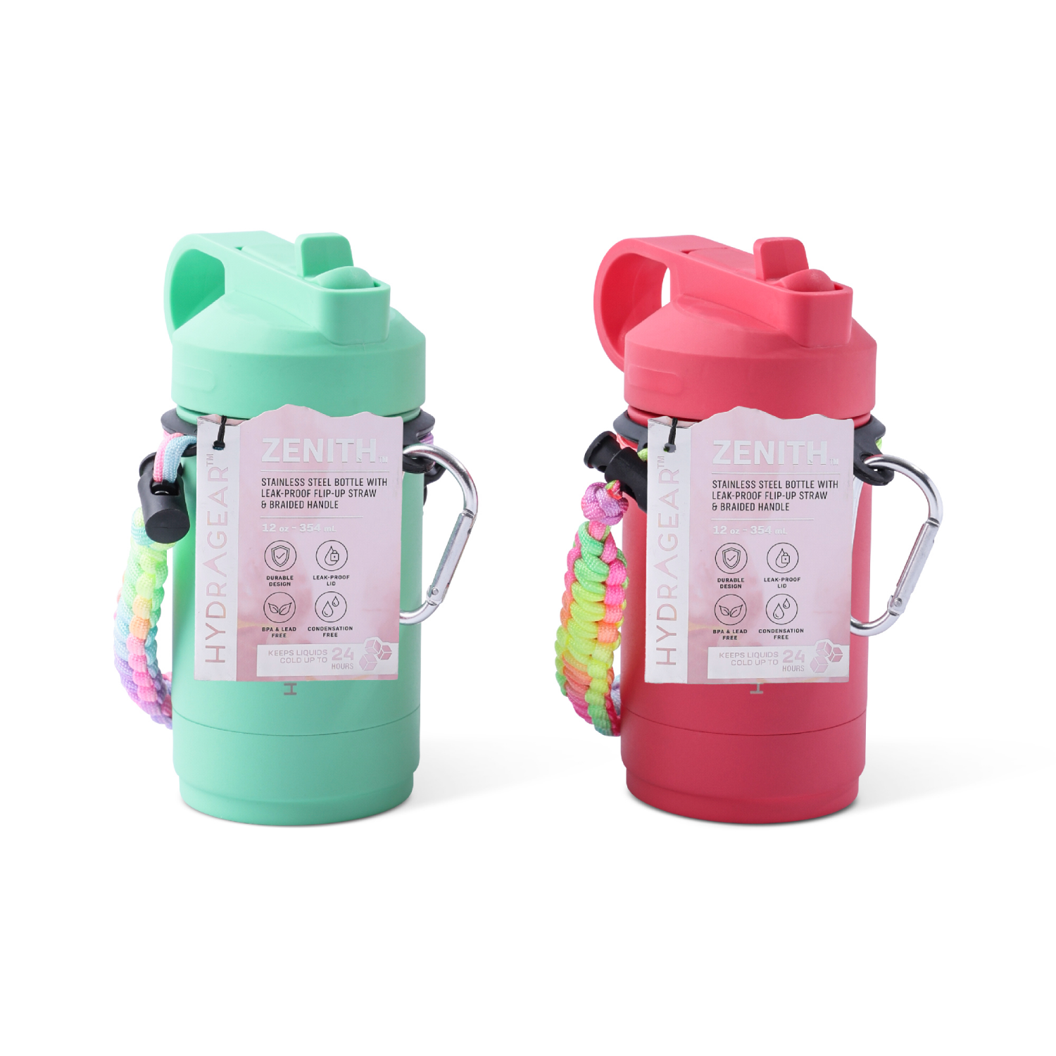 slide 1 of 2, Hydragear Kids Zenith Tumbler Mint Pink Asrt, 12oz, 12 oz