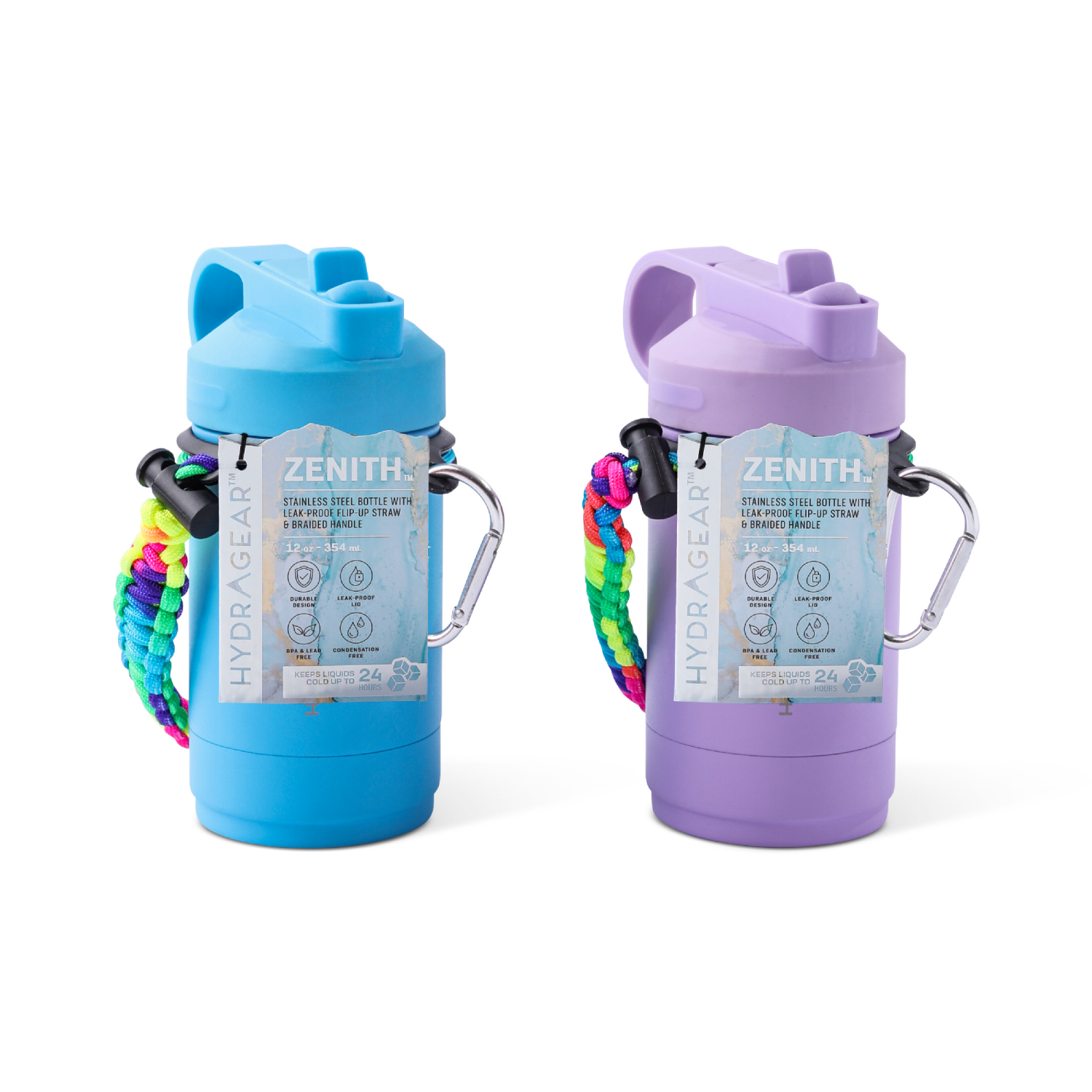 slide 1 of 2, Hydragear Kids Zenith Tumbler Blue Purple Asrt, 12oz, 12 oz