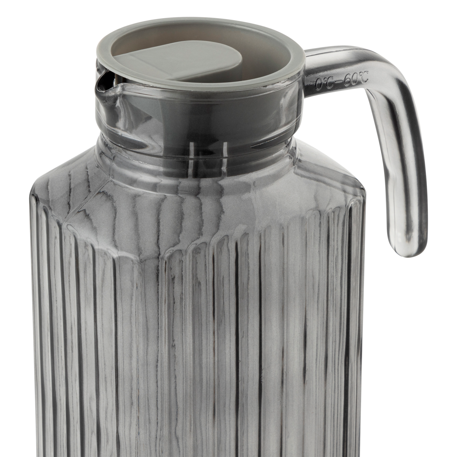 slide 2 of 4, Core Bamboo Bklyn Steel Ribbed Pitcher Glass Smoke 57Oz, 57 oz