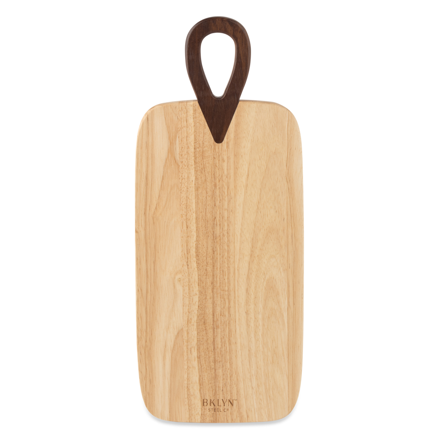 slide 2 of 3, Core Bamboo Bklyn Steel Rubberwood Cutting Board Med, MED