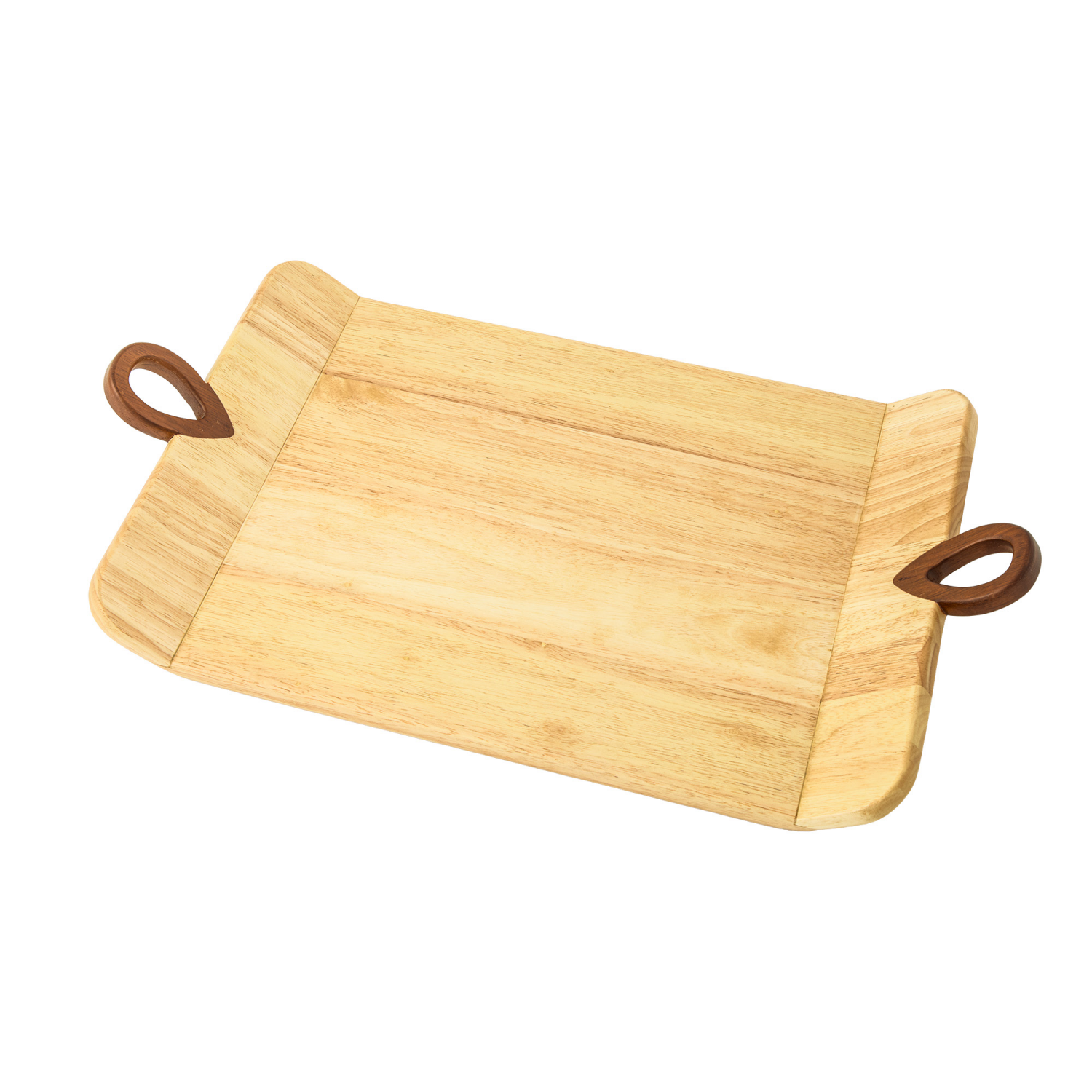 slide 2 of 2, Core Bamboo Bklyn Steel Rubberwood Tray Med, MED