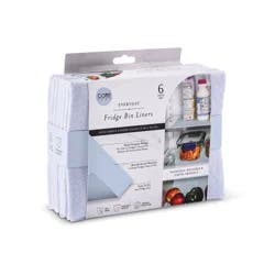 Core Bamboo Core Fridge Bin Liners 6Pc Icy Blue