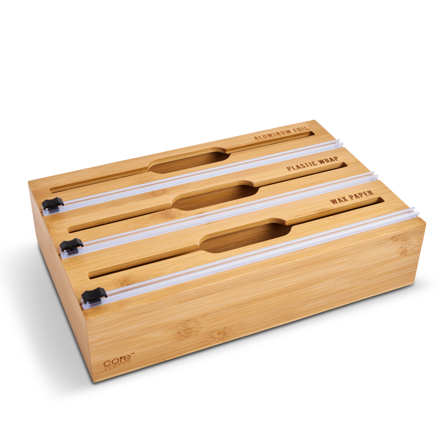 slide 2 of 2, Core Bamboo Core Multi Food Wrap Organizer 3 Section, 1 ct