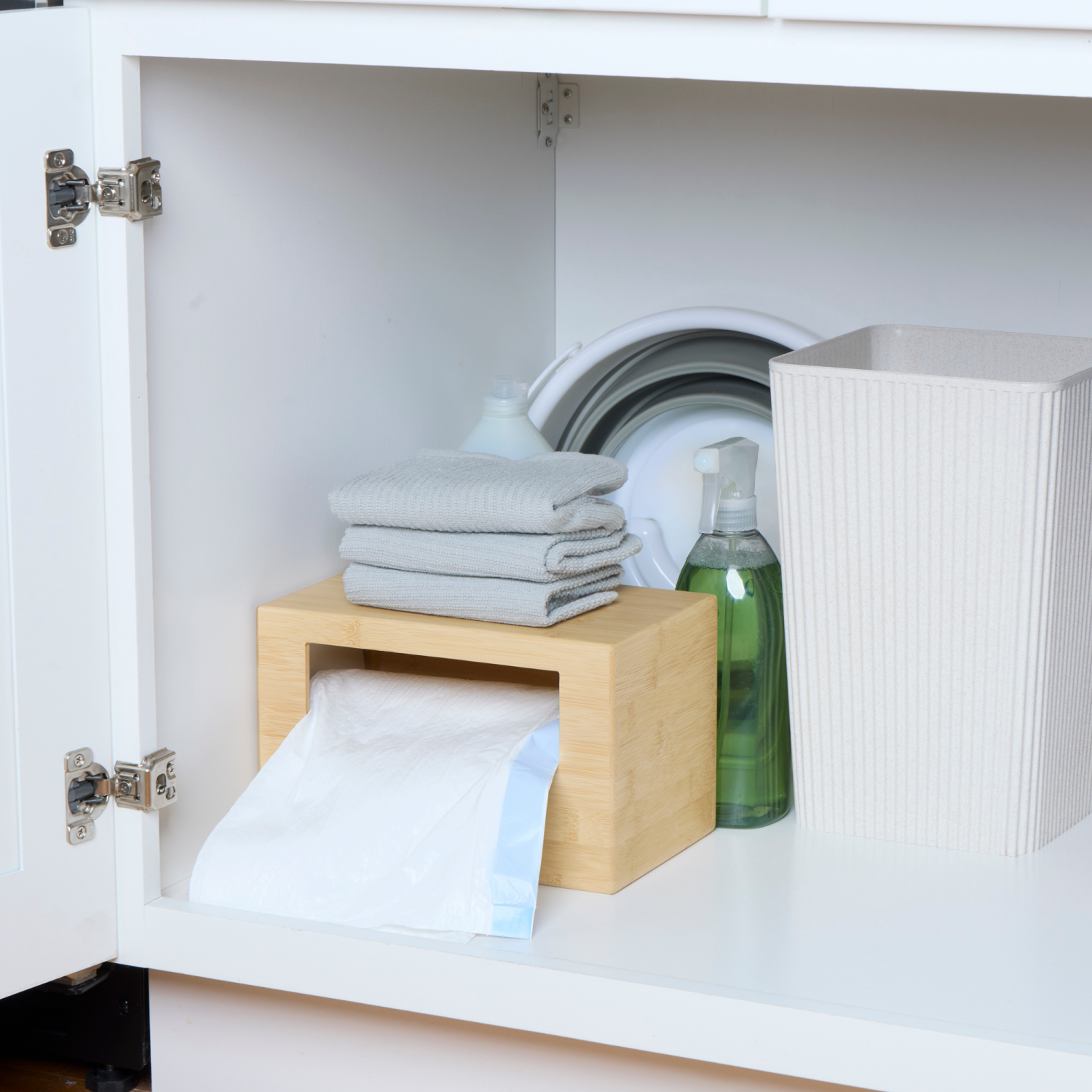 slide 1 of 3, CORE BAMBOO Bamboo Trash Bag Dispenser, 1 ct