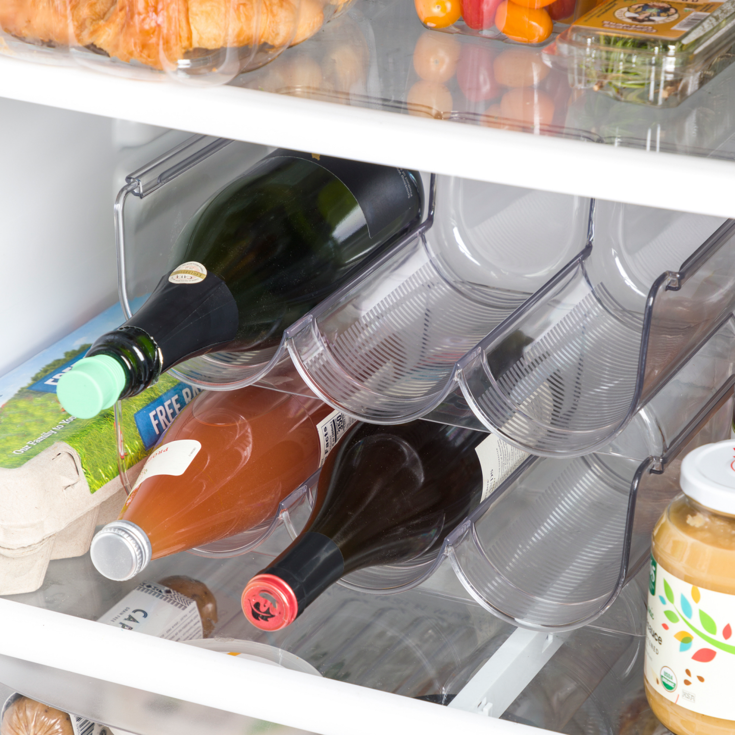 slide 2 of 2, Core Bamboo Core Stackable Wine Holder Clear, 1 ct