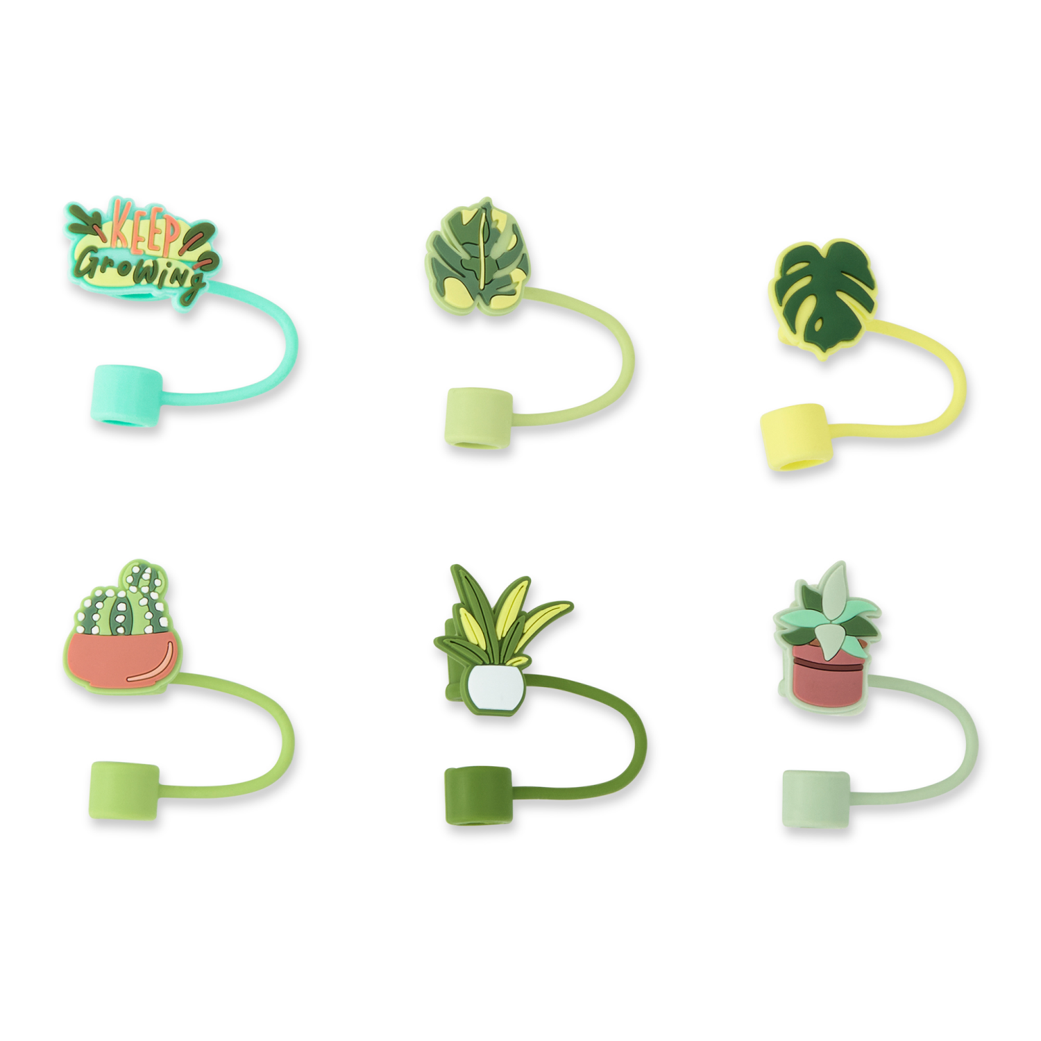 slide 2 of 3, Manna Straw Toppers Kids Asrt 2 6pk, 6 ct