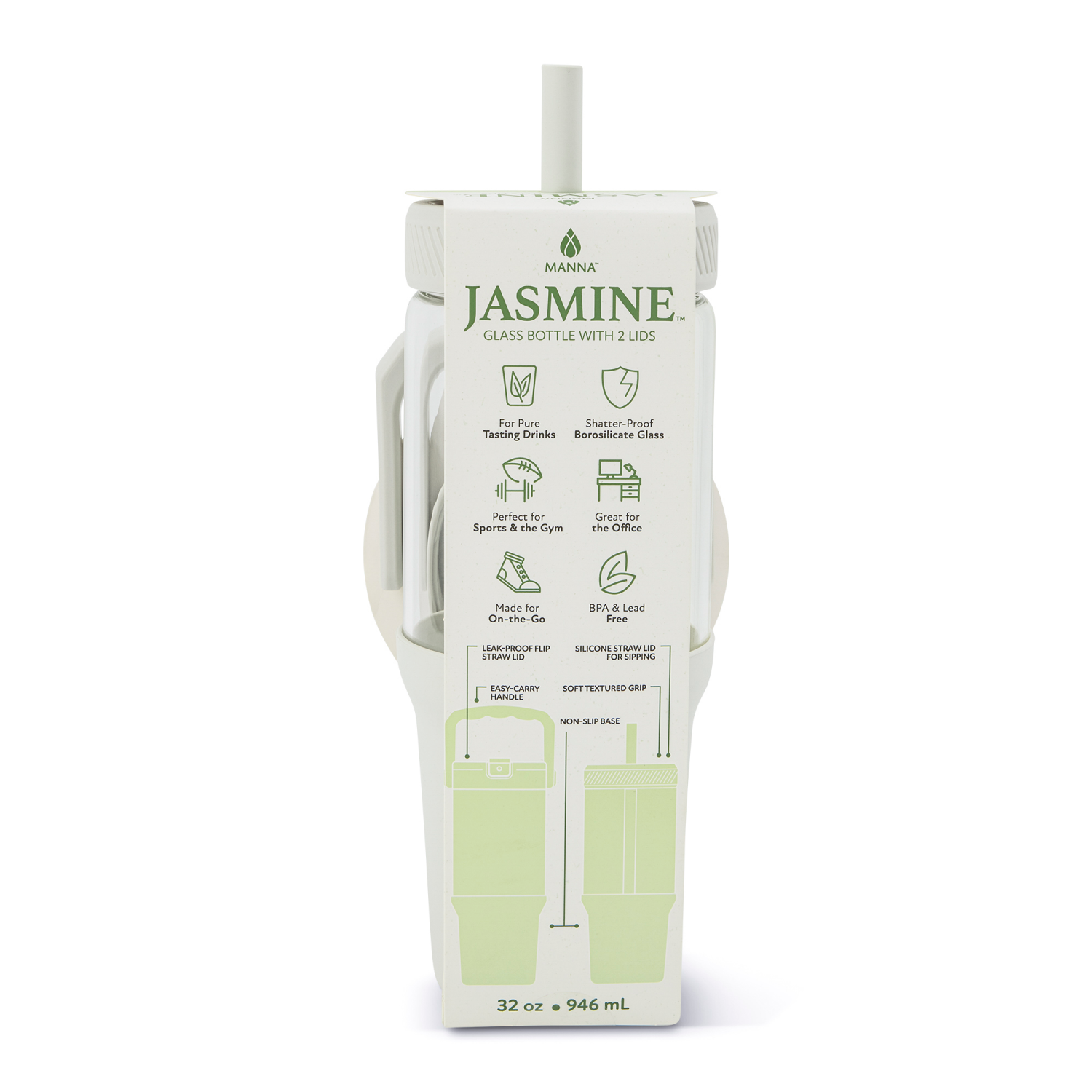 slide 2 of 2, Manna Jasmine Tumbler Cool Gray, 32oz, 32 oz