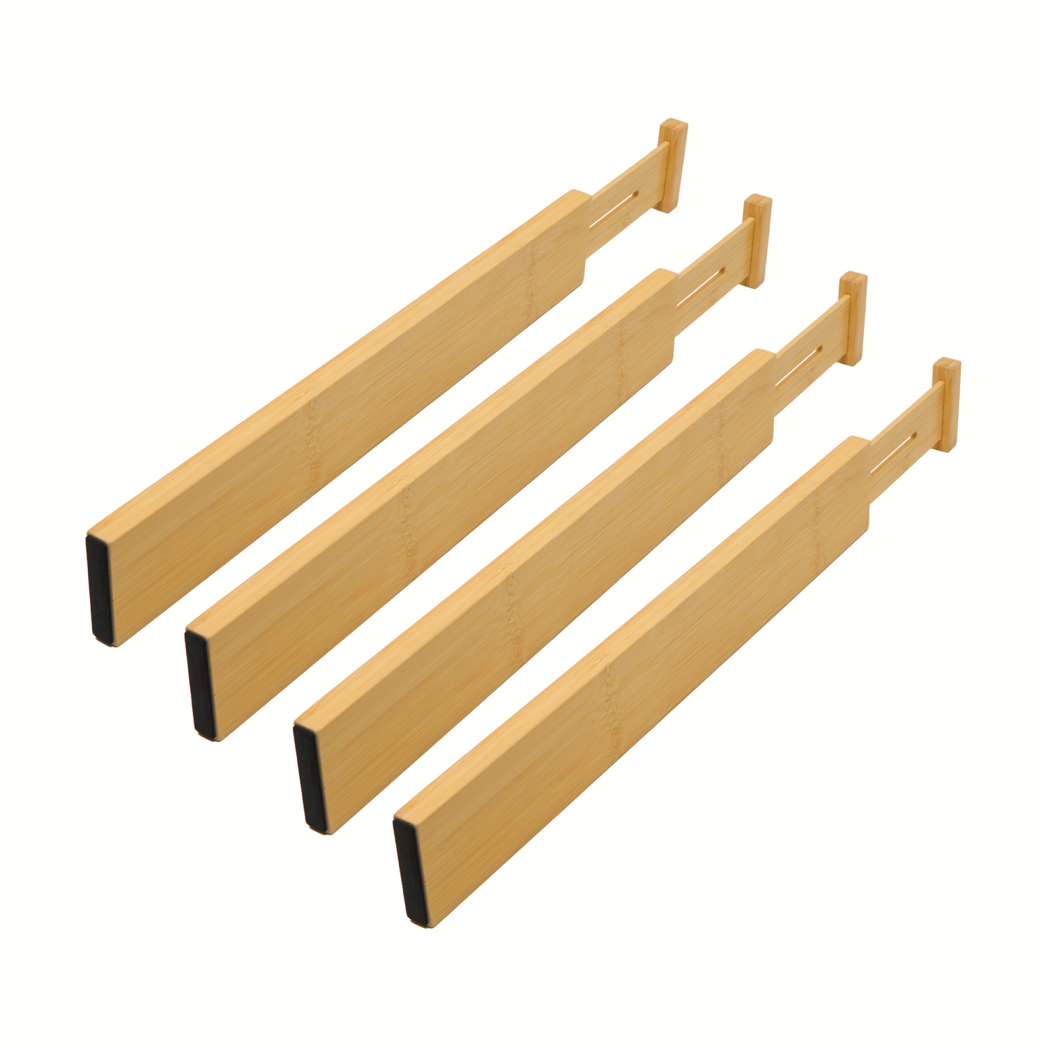 slide 2 of 3, Core Bamboo Expandable Drawer Dividers 4pk, 4 ct