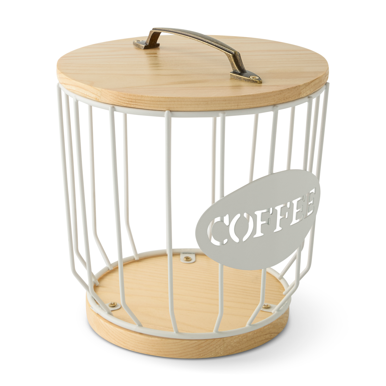 slide 2 of 3, Brooklyn Steel Wire Coffee Storage, White, 1 ct