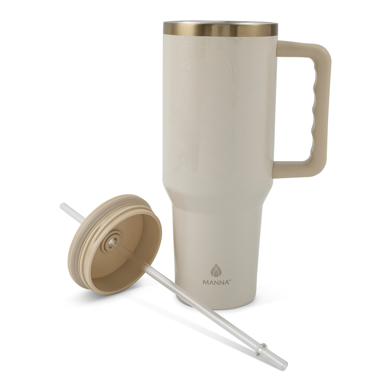 slide 2 of 3, Manna Agenda Tumbler Swirly Tan, 40oz, 40 oz