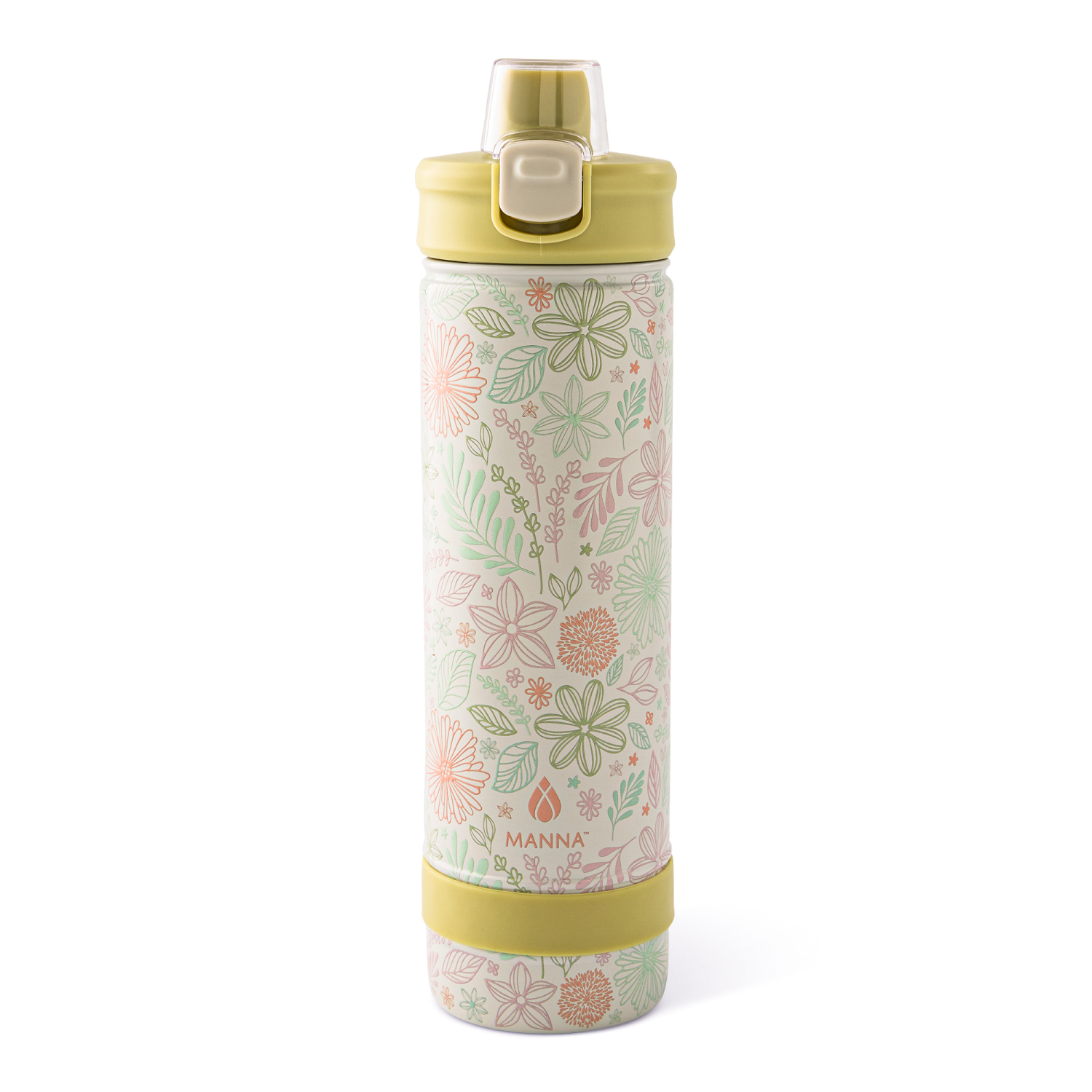 slide 2 of 5, Manna Push Tumbler Glossy Floral, 26oz, 26 oz