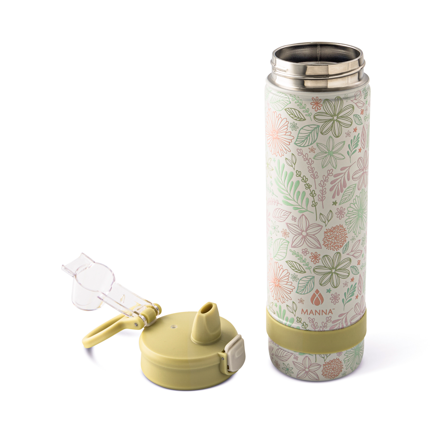 slide 4 of 5, Manna Push Tumbler Glossy Floral, 26oz, 26 oz