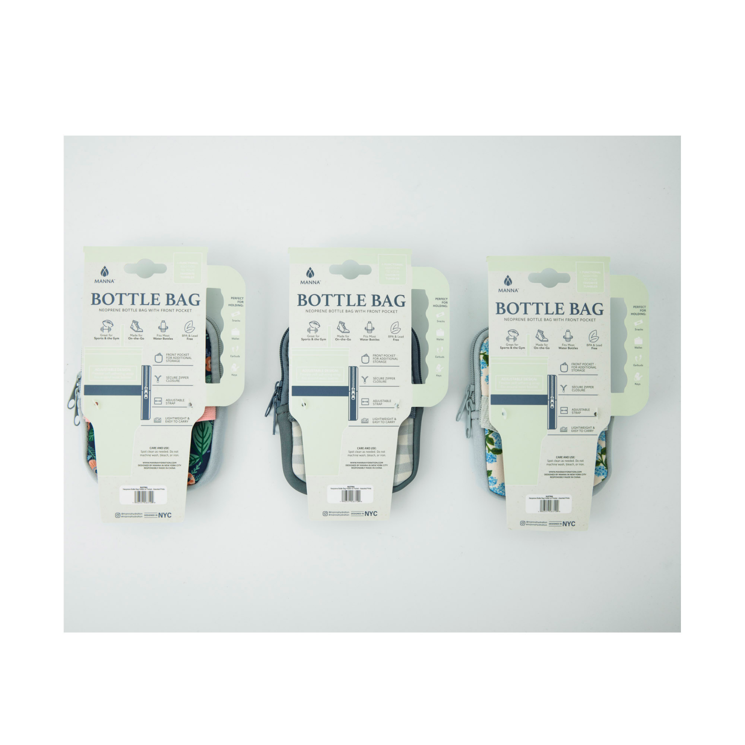 slide 2 of 3, Manna Neoprene Bottle Bag Pattern Asrt, 1 ct