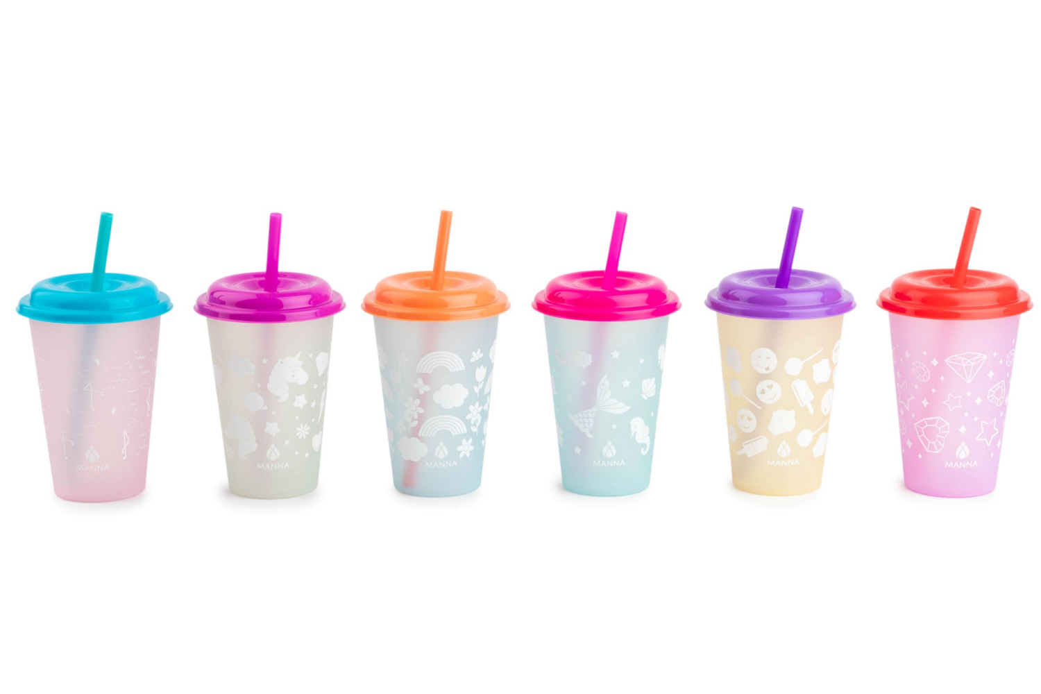 slide 2 of 3, Manna Kids Color Change Cups 24Oz 6Pk Tween Asrt, 6 ct; 24 oz