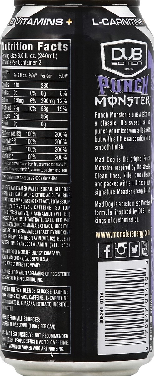 slide 6 of 6, Monster Energy DUB: Mad Dog Energy Drink - 16 oz, 16 oz