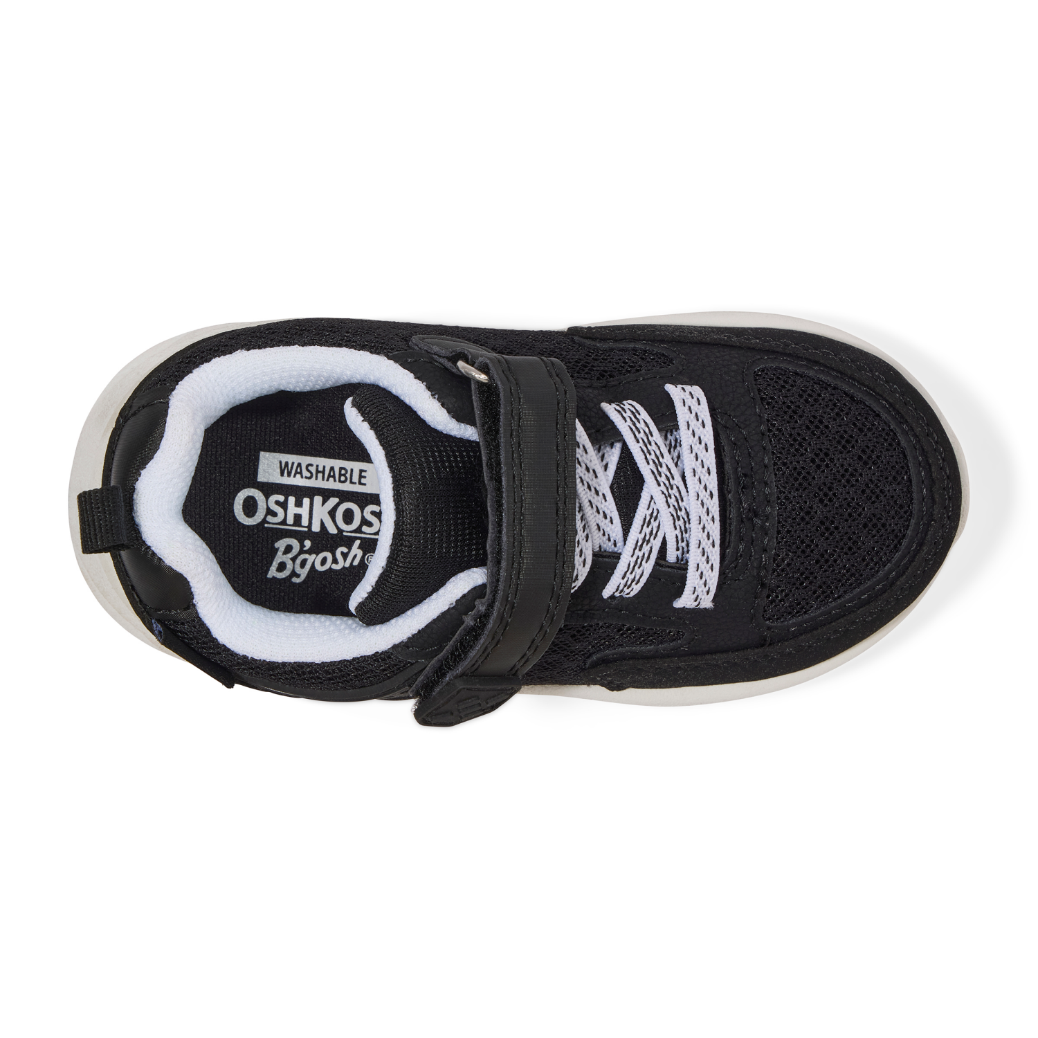 slide 6 of 6, Oshkosh Toddler Boys Ethan Sneaker, Black, Size 11, Size 11