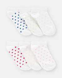 Carter's Girls 6-Pack No Show Socks Multi 8-14