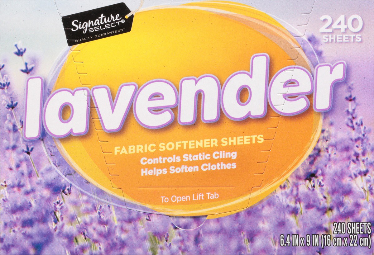 slide 4 of 9, Signature Select Lavender Fabric Softener Sheets 240 ea, 240 ct