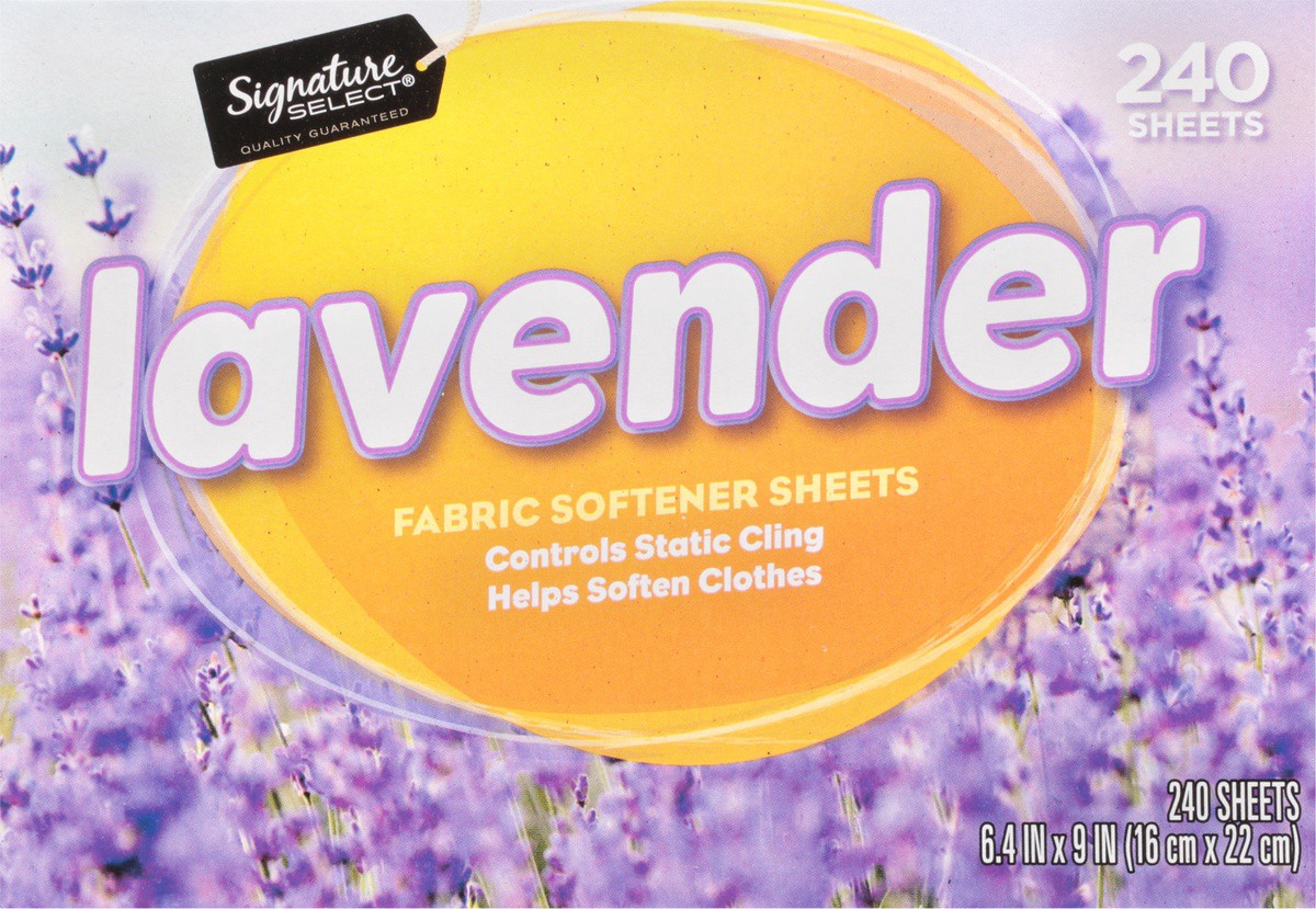 slide 6 of 9, Signature Select Lavender Fabric Softener Sheets 240 ea, 240 ct