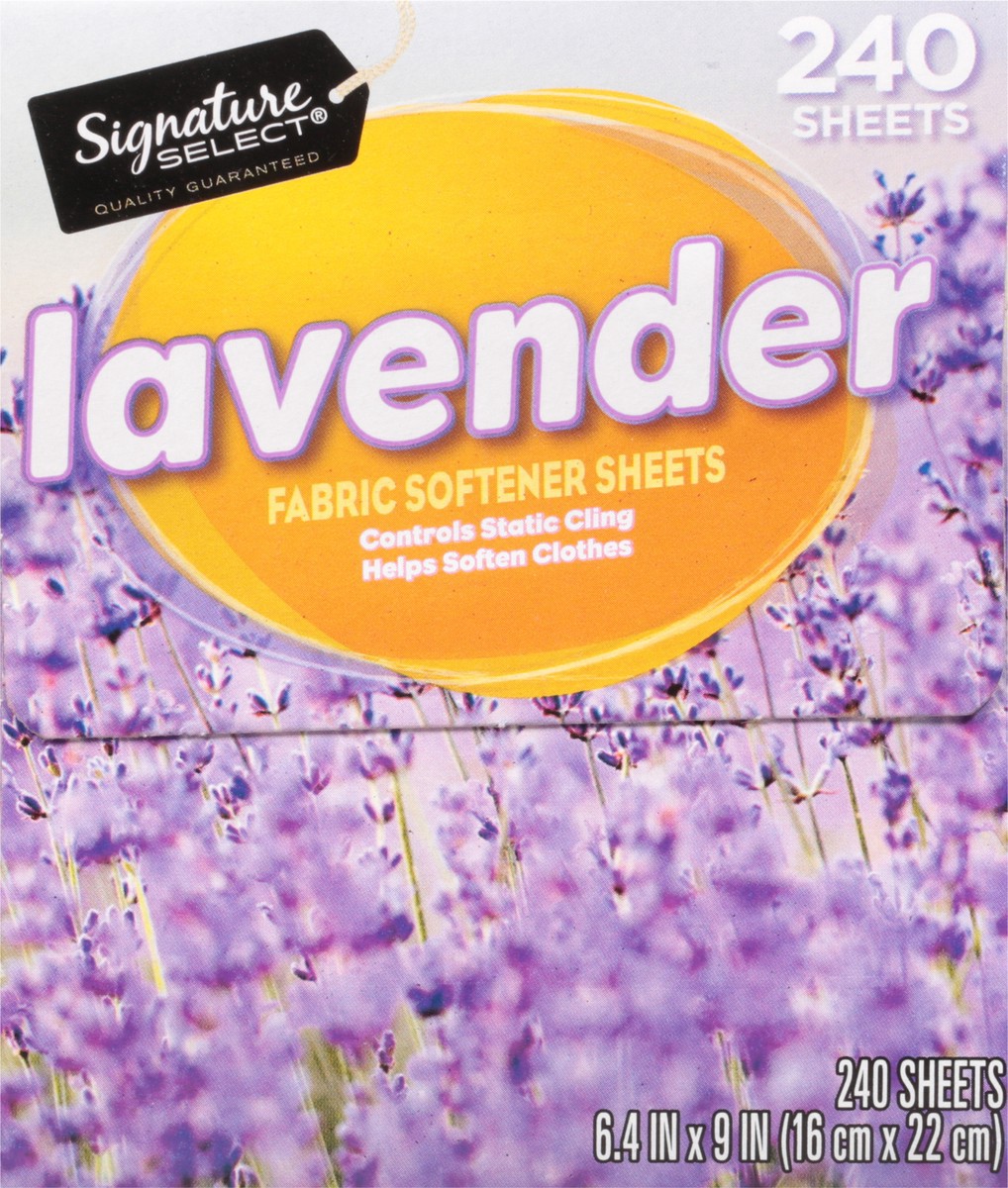 slide 7 of 9, Signature Select Lavender Fabric Softener Sheets 240 ea, 240 ct