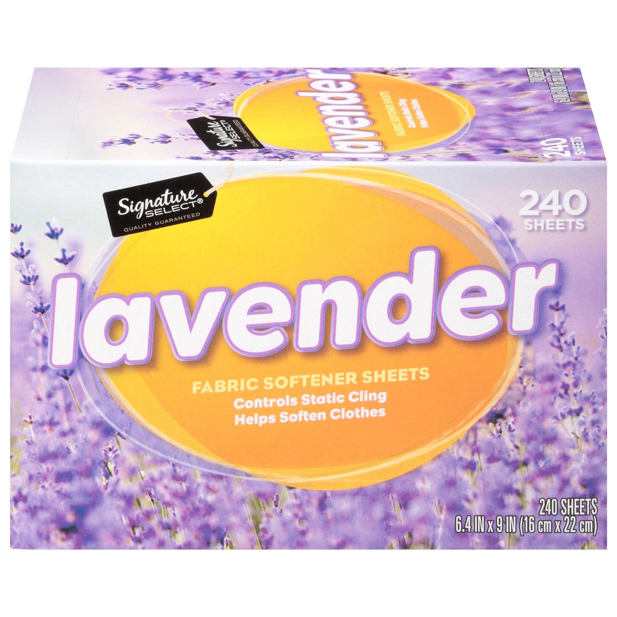 slide 1 of 9, Signature Select Lavender Fabric Softener Sheets 240 ea, 240 ct